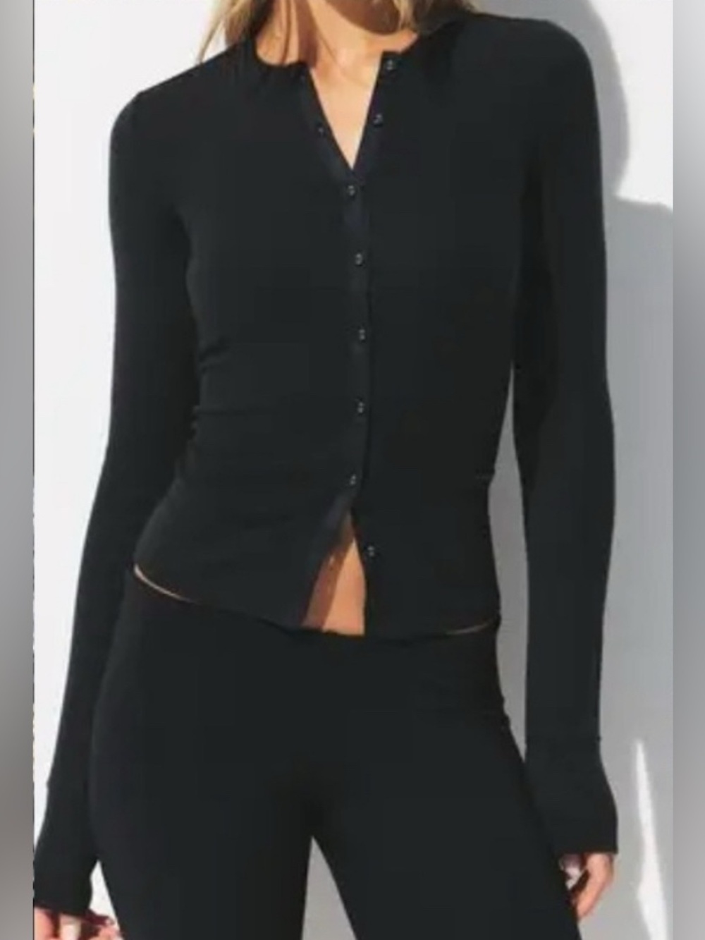 SKIMS Drop Needle Long-Sleeve Cardigan M